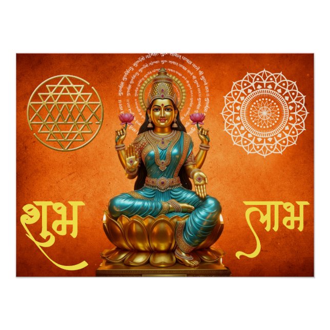 Traditional Laxmi Mata Poster (Front)