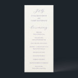 Traditional Lilac Elegant Wedding Program<br><div class="desc">Classic style wedding program featuring a simple design with your monogram and the headers in an elegant calligraphy.</div>