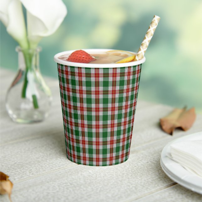 Traditional Loch Lomond Plaid Pattern Cups (Insitu)