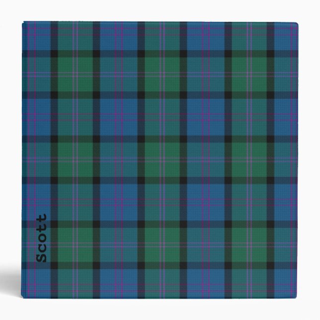Traditional MacThomas Tartan Plaid Custom Binder (Front)
