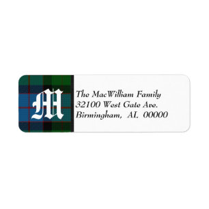 Traditional MacWilliam Tartan Plaid Monogram