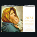 Traditional Madonna and Child Christmas Gift Calendar<br><div class="desc">This beautiful Madonna and Child themed calendar for 2024 features twelve art masterpieces from centuries past and would make a special Christmas gift for Catholics and other Christians on your list. Each month also includes a beautiful verse of scripture relating to the Virgin Mary and the infant Jesus. On the...</div>