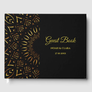 Traditional mandala classic elegant luxury art dec guest book