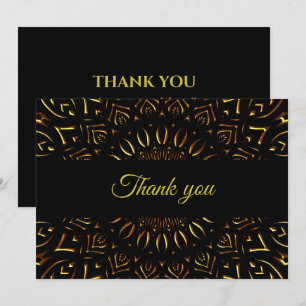 Traditional mandala classic elegant luxury art dec thank you card