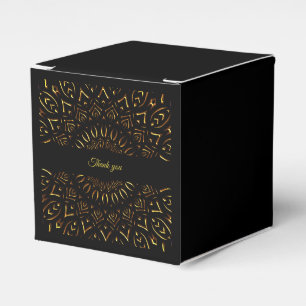 Traditional mandala classic elegant luxury wedding favor box