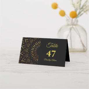 Traditional mandala classic elegant luxury wedding place card