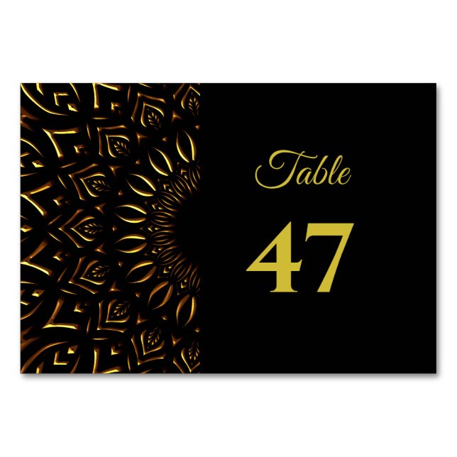 Traditional mandala classic elegant luxury wedding table number (Front)