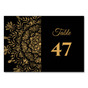 Traditional mandala classic elegant luxury wedding table number