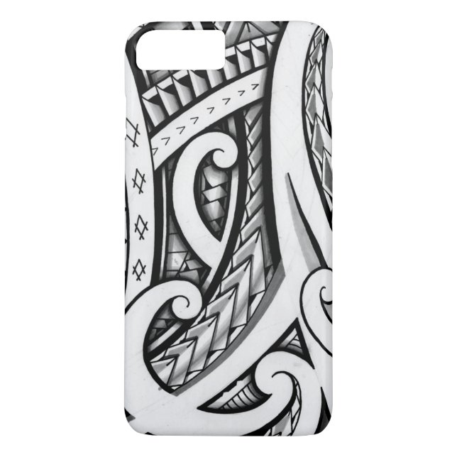 Traditional Maori style tattoo design Case-Mate iPhone Case (Back)