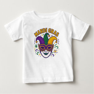Traditional Mari Gras colored mask Baby T-Shirt