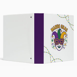 Traditional Mari Gras colored mask Binder