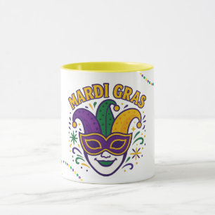Traditional Mari Gras colored mask Mug