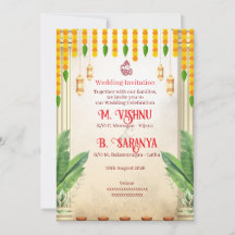 Traditional Marigold & Banana Leaf Indian Wedding 