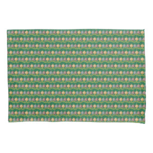 Traditional Merry Christmas green ball ornaments Pillowcase