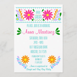 Traditional Mexican Emrboidery Fiesta Invitation