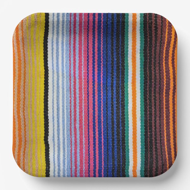 Traditional Mexican Fiesta Design Paper Plate (Front)