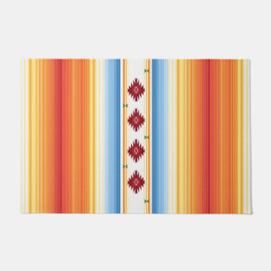 Traditional Mexican Serape Blanket Doormat