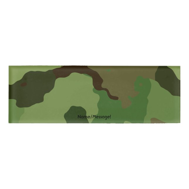 Traditional military camouflage name tag (Front)