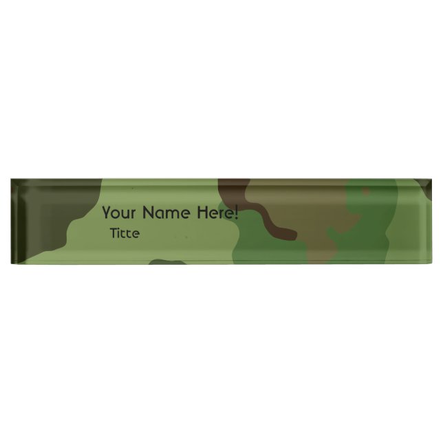 Traditional military camouflage nameplate (Front)