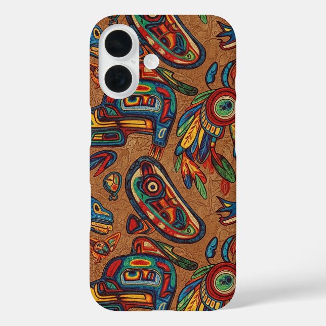 Traditional Mohawk Indian Art Case-Mate iPhone Case (Back)