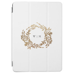 traditional Monogram Crest Classic Elegant Wedding iPad Air Cover