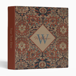Traditional Monogrammed Oriental Persian Pattern  Binder