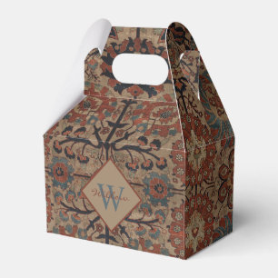Traditional Monogrammed Oriental Persian Pattern Favor Box