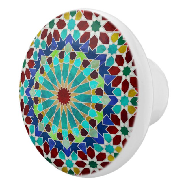 Traditional Moroccan Colourful Mosaic  Ceramic Knob (Right)