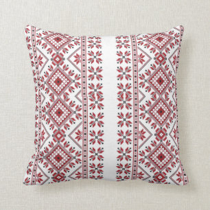 Traditional Motif, Romanian Traditional Motif T-S Throw Pillow