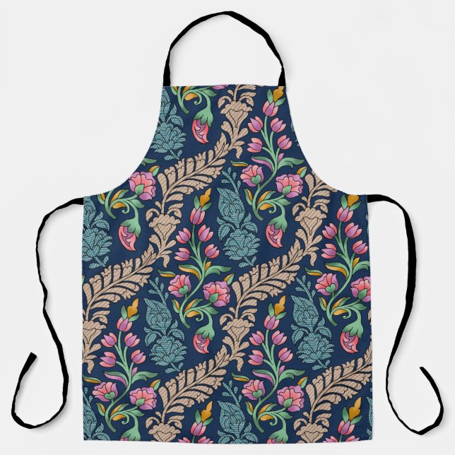 Traditional Mughal Allover design,pattern,flora Apron (Front)