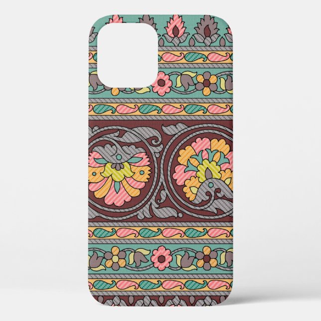 Traditional Mughal Border art,pattern,flower,geome Case-Mate iPhone Case (Back)