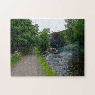 Traditional Narrowboat on the Rochdale Canal Jigsaw Puzzle
