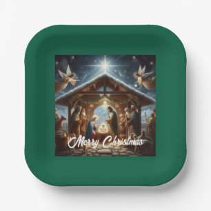Traditional Nativity Scene Paper Plate