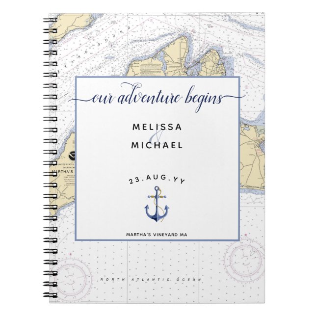 Traditional Nautical Wedding Planning + Organizing Notebook (Front)