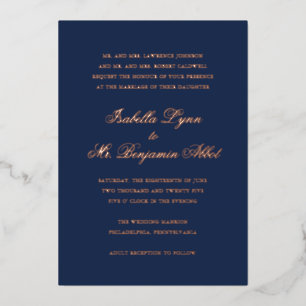 Traditional Navy Blue Formal Elegant Wedding