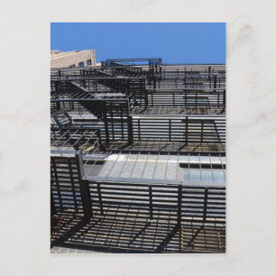 Traditional New York Fire Escape Postcard