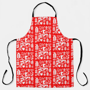Traditional Nordic Christmas Decor Apron