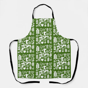 Traditional Nordic Christmas Decor Apron