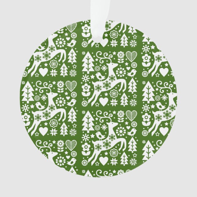 Traditional Nordic Christmas Decor Ornament (Front)