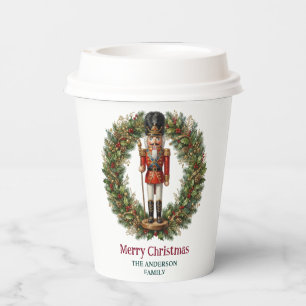 Traditional Nutcracker Christmas Personalized Paper Cups