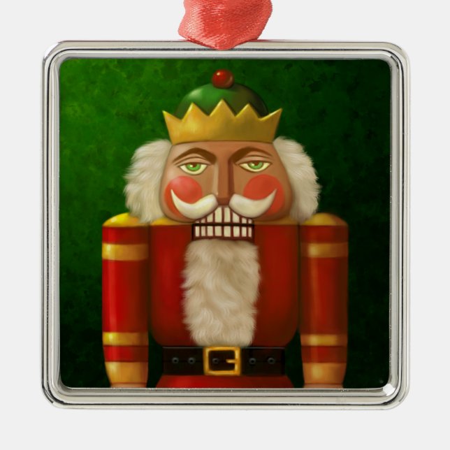 Traditional Nutcracker Metal Frame Ornament (Front)