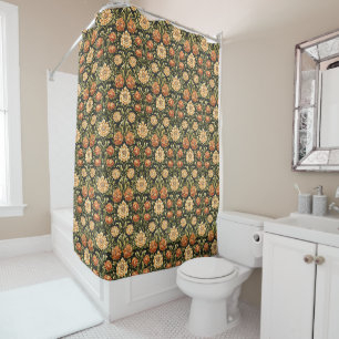 Traditional Orange and Green Floral