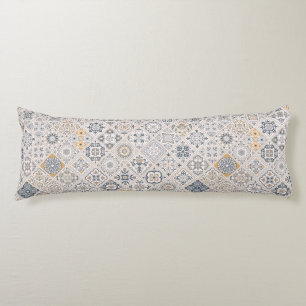 Traditional ornament Portuguese and Spanish Boho  Body Pillow