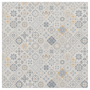 Traditional ornament Portuguese and Spanish Boho  Fabric