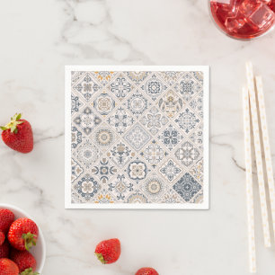 Traditional ornament Portuguese and Spanish Boho  Napkin