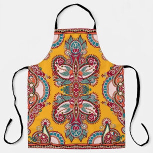 Traditional ornamental floral paisley bandanna. Yo Apron
