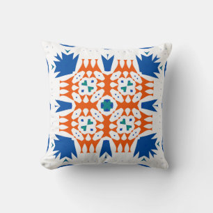 Traditional ornate mexican talavera. Hand drawn de Throw Pillow