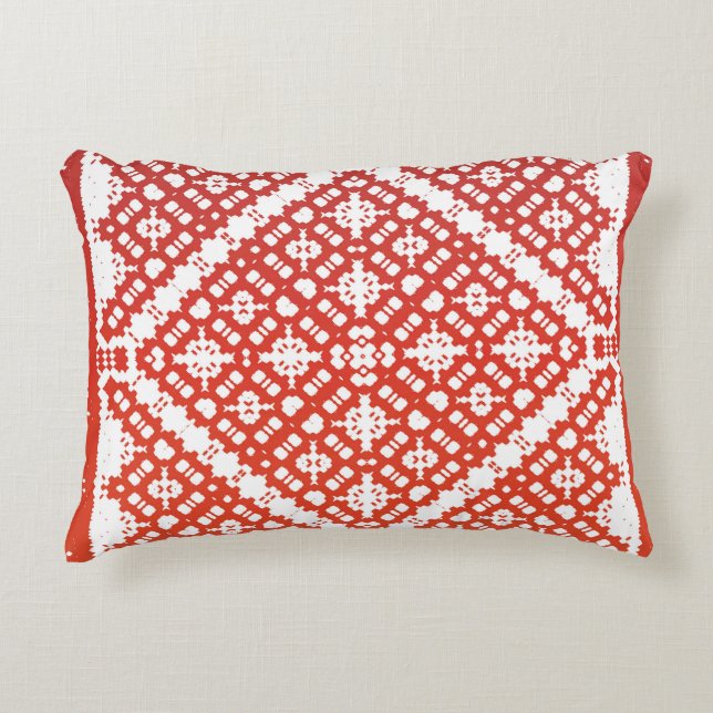 Traditional ornate mexican talavera. Modern design Accent Pillow (Front)