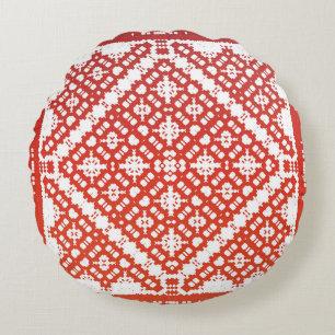 Traditional ornate mexican talavera. Modern design Round Pillow