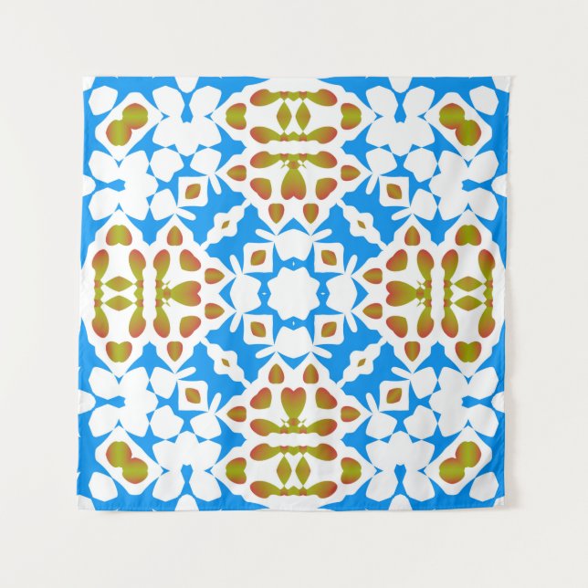 Traditional ornate mexican talavera. Universal des Tapestry (Front)